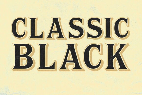 Classic Black Font: Bold Vintage Serif for Handmade Labels & Signs