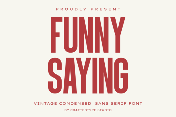 Funny Saying: A Bold Vintage Sans Serif for Real Branding