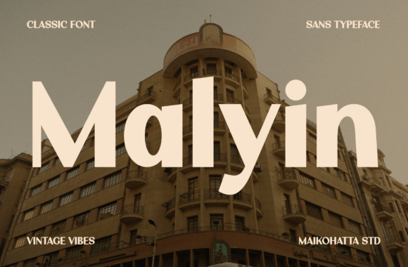 Malyin: A Vintage Sans Serif Font That Elevates Your Brand