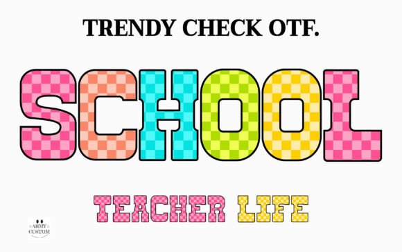 Trendy Check: A Vibrant Display Typeface for Editorial Charm