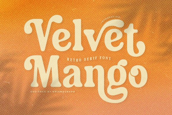 Velvet Mango: A Playful Serif Font for Standout Digital Branding