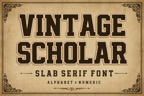 Vintage Scholar: A Bold Slab Serif for Trusted Branding
